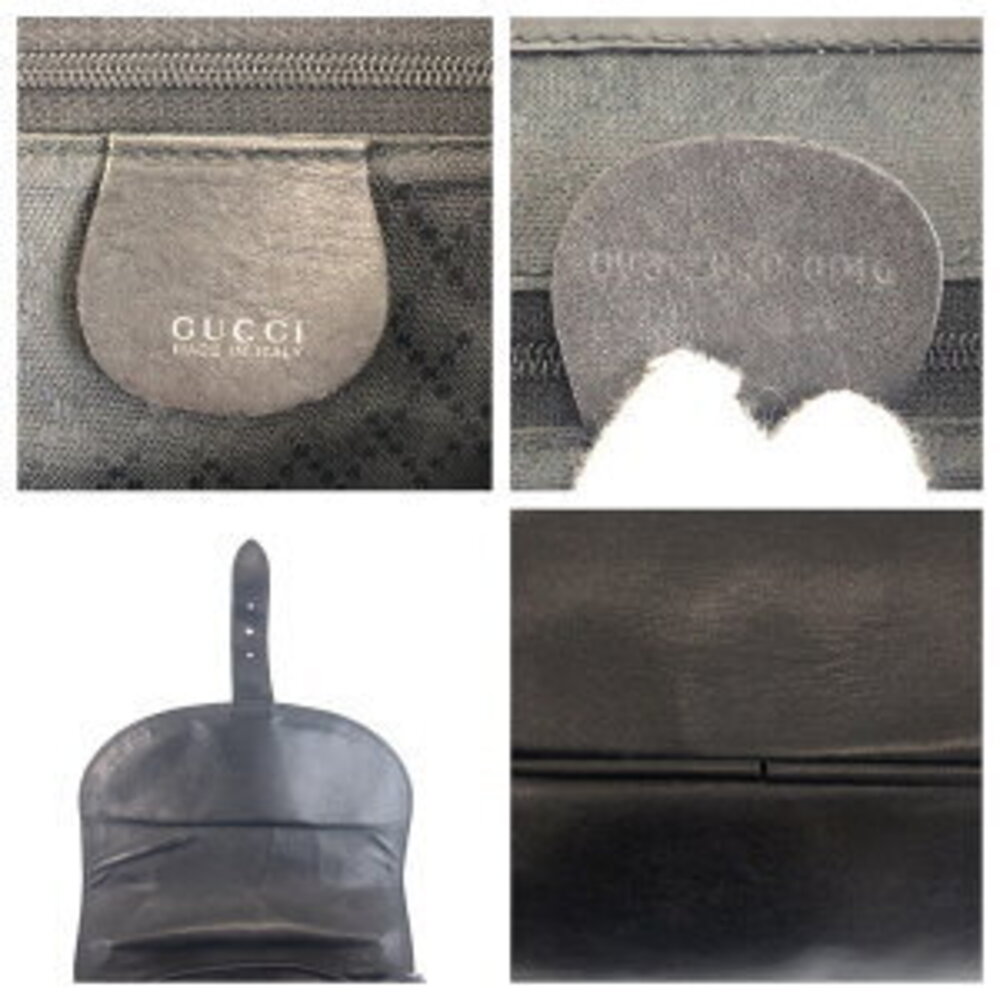 Gucci Black Bamboo Backpack Leather - Picture 5 of 10